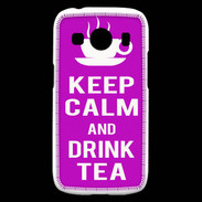 Coque Samsung Galaxy Ace4 Keep Calm Drink Tea Violet