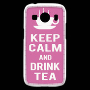 Coque Samsung Galaxy Ace4 Keep Calm Drink Tea Rose