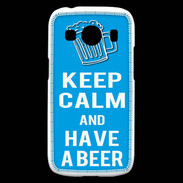 Coque Samsung Galaxy Ace4 Keep Calm Have a beer Cyan