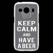 Coque Samsung Galaxy Ace4 Keep Calm Have a beer Gris