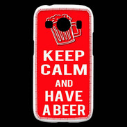 Coque Samsung Galaxy Ace4 Keep Calm Have a beer Rouge