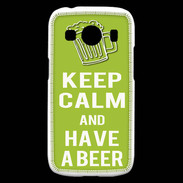 Coque Samsung Galaxy Ace4 Keep Calm Have a beer Vert pomme