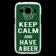 Coque Samsung Galaxy Ace4 Keep Calm Have a beer Vert