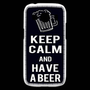 Coque Samsung Galaxy Ace4 Keep Calm Have a beer Noir