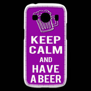 Coque Samsung Galaxy Ace4 Keep Calm Have a beer Violet