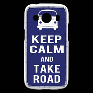 Coque Samsung Galaxy Ace4 Keep Calm Take road Bleu