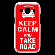 Coque Samsung Galaxy Ace4 Keep Calm Take Road Rouge