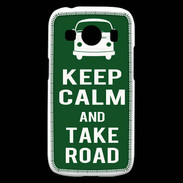 Coque Samsung Galaxy Ace4 Keep Calm Take road Vert