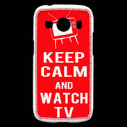 Coque Samsung Galaxy Ace4 Keep Calm Watch TV Rouge