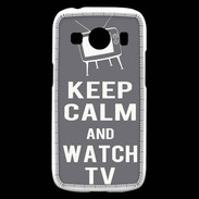 Coque Samsung Galaxy Ace4 Keep Calm Watch TV Gris