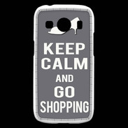 Coque Samsung Galaxy Ace4 Keep Calm go shopping Gris