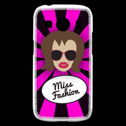 Coque Samsung Galaxy Ace4 Miss Fashion Chatain