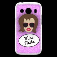 Coque Samsung Galaxy Ace4 Miss Fiesta Chatain