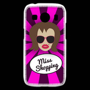 Coque Samsung Galaxy Ace4 Miss Shopping Chatain