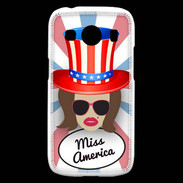 Coque Samsung Galaxy Ace4 Miss USA Chatain