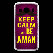 Coque Samsung Galaxy Ace4 Keep Calm Be a Man Rose