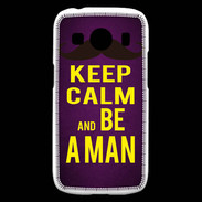 Coque Samsung Galaxy Ace4 Keep Calm Be a Man Violet