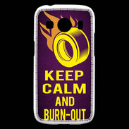 Coque Samsung Galaxy Ace4 Keep Calm and Burn Out violet