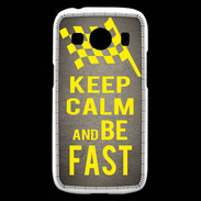 Coque Samsung Galaxy Ace4 Keep Calm and Be Fast Gris