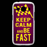 Coque Samsung Galaxy Ace4 Keep Calm and Be Fast Rose