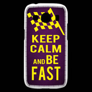 Coque Samsung Galaxy Ace4 Keep Calm and Be Fast Violet