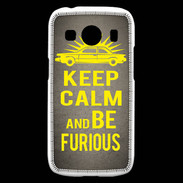 Coque Samsung Galaxy Ace4 Keep Calm and Be Furious Gris