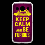 Coque Samsung Galaxy Ace4 Keep Calm and Be Furious Rose