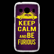 Coque Samsung Galaxy Ace4 Keep Calm and Be Furious Violet