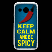 Coque Samsung Galaxy Ace4 Keep Calm and Be Spicy Bleu