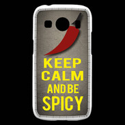 Coque Samsung Galaxy Ace4 Keep Calm and Be Spicy Gris