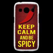 Coque Samsung Galaxy Ace4 Keep Calm and Be Spicy Rouge