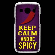 Coque Samsung Galaxy Ace4 Keep Calm and Be Spicy Violet