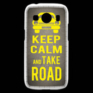 Coque Samsung Galaxy Ace4 Keep Calm and Take o road 2 Gris