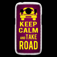 Coque Samsung Galaxy Ace4 Keep Calm and Take o road 2 Rose