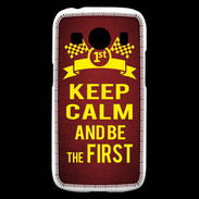 Coque Samsung Galaxy Ace4 Keep Calm and Be the First Rouge