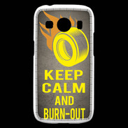 Coque Samsung Galaxy Ace4 Keep Calm and Burn Out Gris