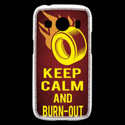 Coque Samsung Galaxy Ace4 Keep Calm and Burn Out Rouge