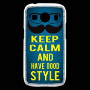 Coque Samsung Galaxy Ace4 Keep Calm and Have a good Style Bleu