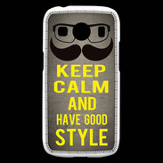 Coque Samsung Galaxy Ace4 Keep Calm and Have a good Style Gris