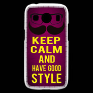 Coque Samsung Galaxy Ace4 Keep Calm and Have a good Style Rose