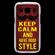 Coque Samsung Galaxy Ace4 Keep Calm and Have a good Style Rouge