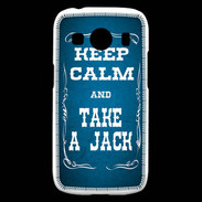 Coque Samsung Galaxy Ace4 Keep Calm and Take Jack Bleu