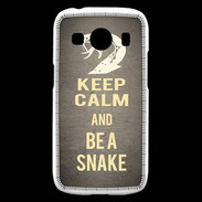 Coque Samsung Galaxy Ace4 Keep Calm and Be a Snake Gris