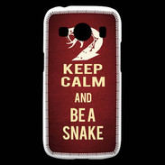 Coque Samsung Galaxy Ace4 Keep Calm and Be a Snake Rouge