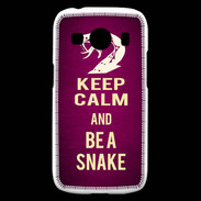 Coque Samsung Galaxy Ace4 Keep Calm and Be a Snake Rose