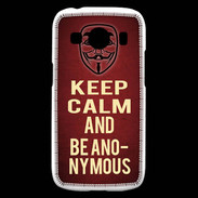Coque Samsung Galaxy Ace4 Keep Calm and Be Anonymous Rouge