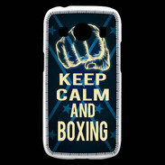 Coque Samsung Galaxy Ace4 Keep Calm and Boxing Bleu