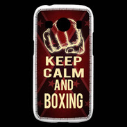 Coque Samsung Galaxy Ace4 Keep Calm and Boxing Rouge