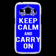 Coque Samsung Galaxy Ace4 Keep Calm and Carry on Bleu