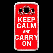 Coque Samsung Galaxy Ace4 Keep Calm and Carry on Rouge